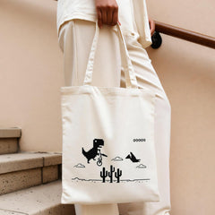 T-Rex Dinosaur Game Tote Bag
