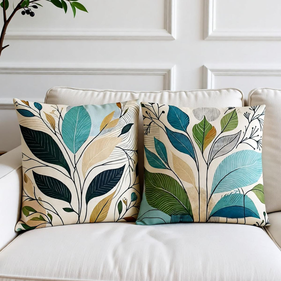 Kavira Bedroom Drawingroom Sofa Cushion Covers (Pack of 2)