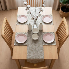 Royal Ash Luxury Table Runner With 4 Mats