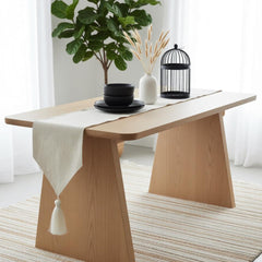 Golden Haze Neutral Table Runner With 4 Mats