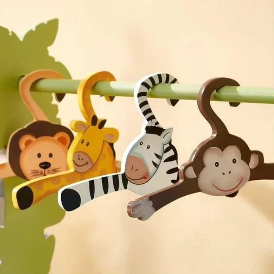 Fantasy UV Printed Sunny Safari Kids Hangers (Set of 4) | Not Sale FB | Waseeh Pakistan