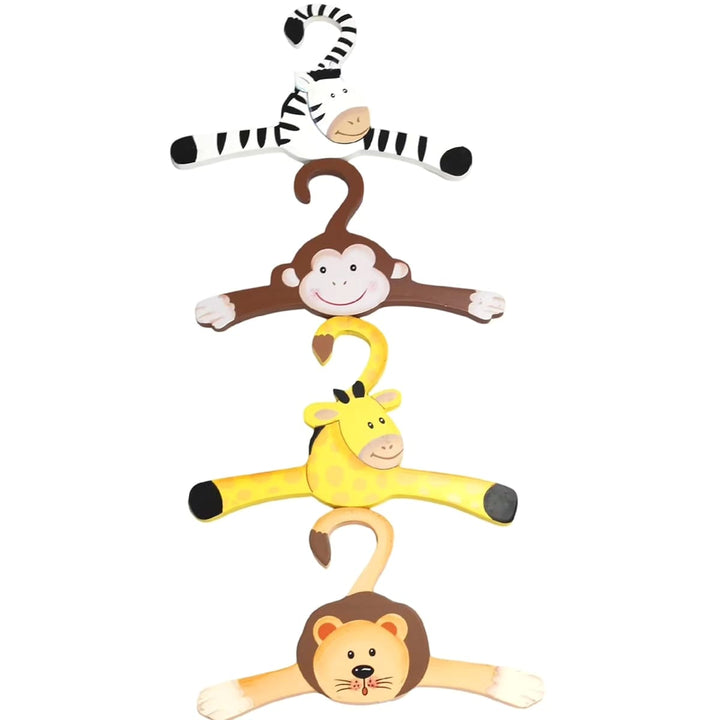 Fantasy UV Printed Sunny Safari Kids Hangers (Set of 4) | Not Sale FB | Waseeh Pakistan