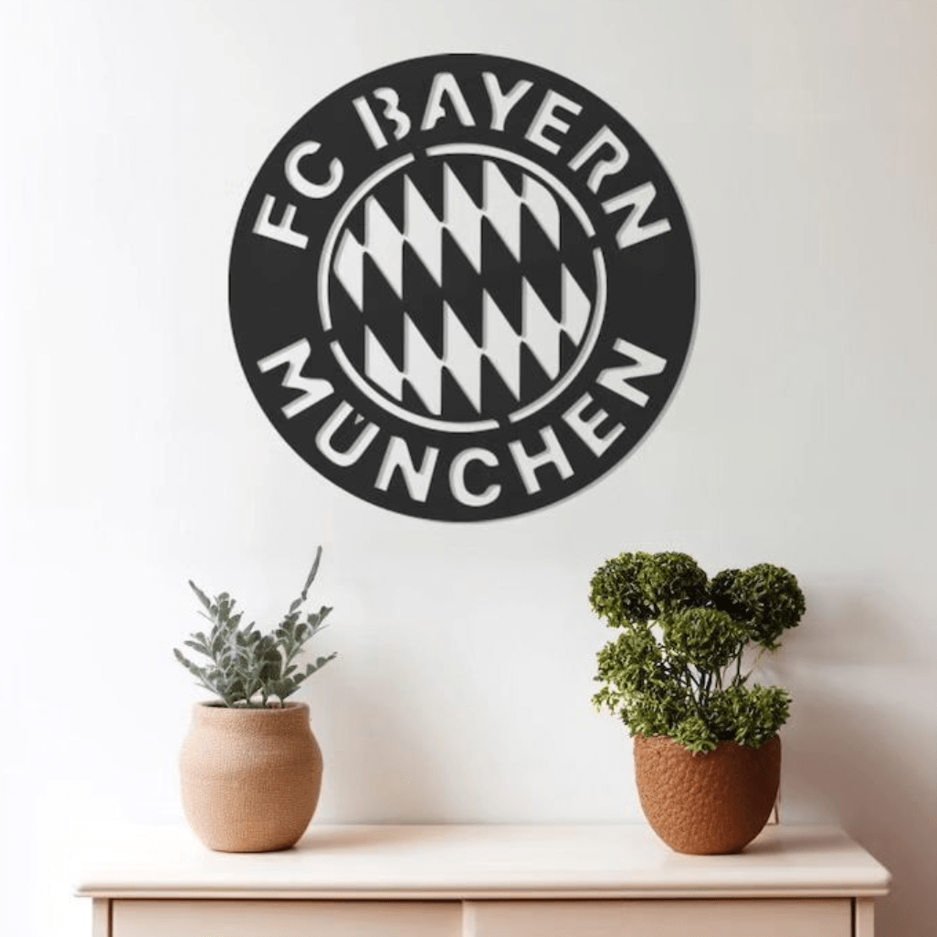 FC Bayern Munich Crest Wall Art - Elegant Football Club Decor for Fans | Home Décor | Waseeh Pakistan