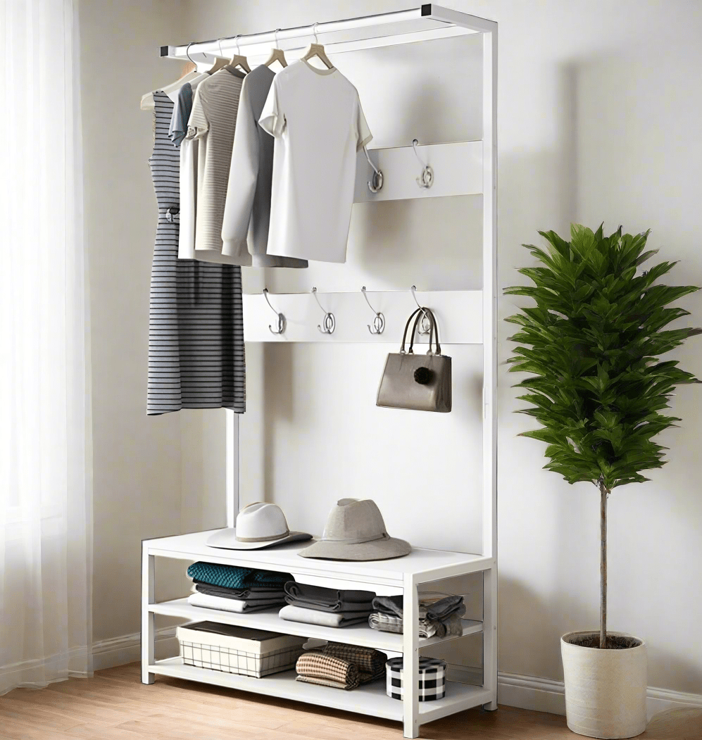 Feline Entryway Hall Living Bedroom Coat Shoe Organizer Storage Rack | Not Sale FB | Waseeh Pakistan
