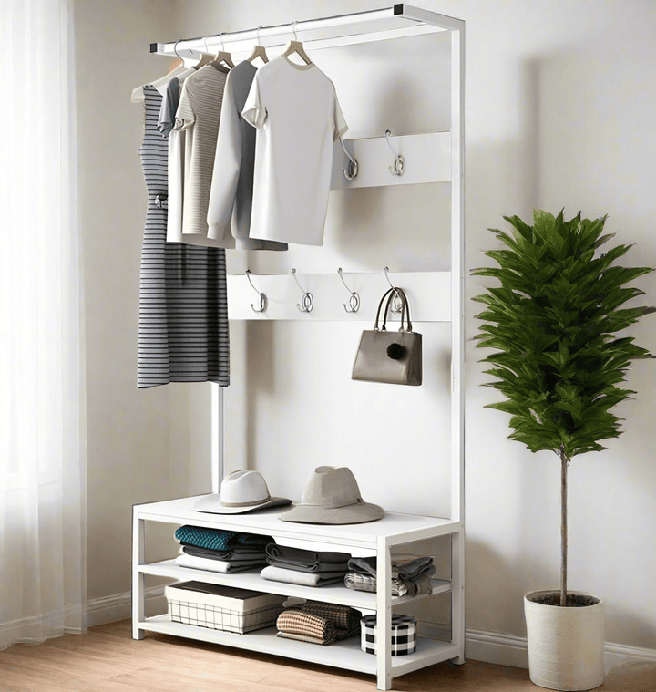 Feline Entryway Hall Living Bedroom Coat Shoe Organizer Storage Rack | Not Sale FB | Waseeh Pakistan