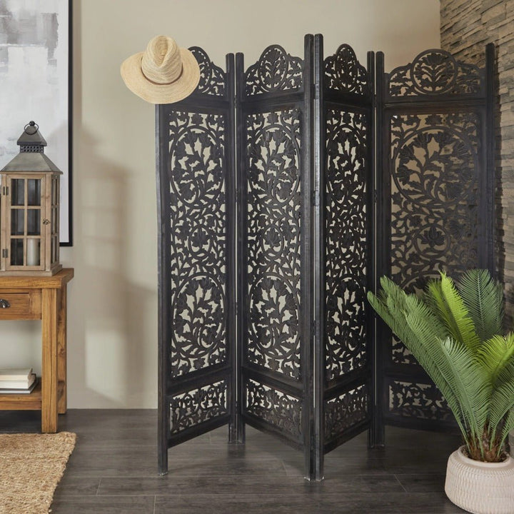 Floral Partition Jali Separation Walk-in Change Clothes Bedroom Partition (MDF) | Furniture | Waseeh Pakistan