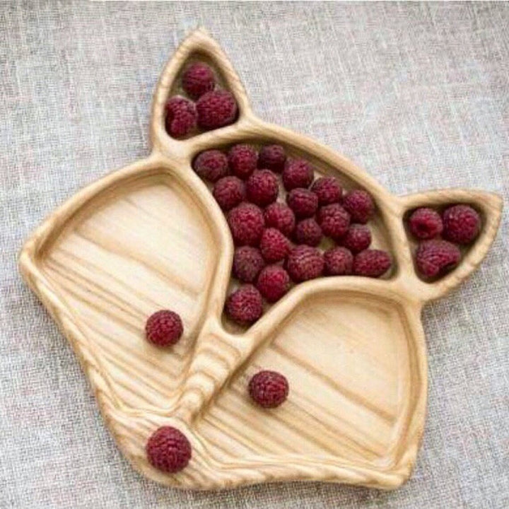 Fox Shape Kids Wooden Platter Tray | kitchen Item | Waseeh Pakistan