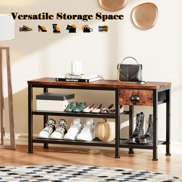 Furnulem 3-Tier Shoe Rack Indoor Organizer Drawer Bench | Furniture | Waseeh Pakistan