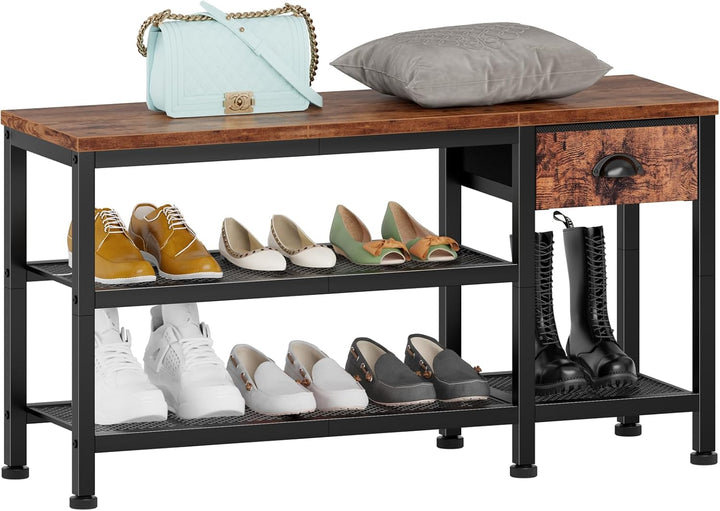Furnulem 3-Tier Shoe Rack Indoor Organizer Drawer Bench | Furniture | Waseeh Pakistan