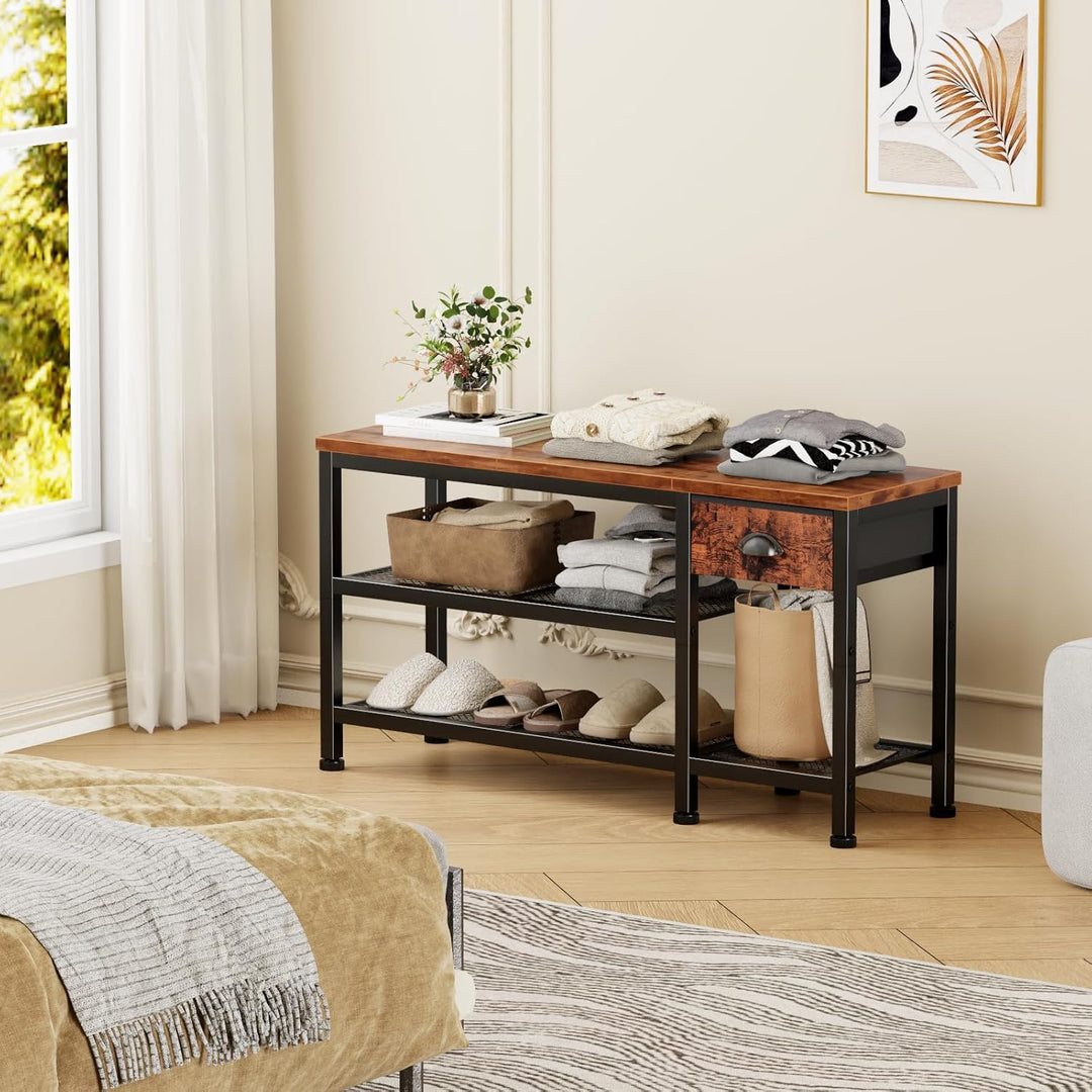 Furnulem 3-Tier Shoe Rack Indoor Organizer Drawer Bench | Furniture | Waseeh Pakistan
