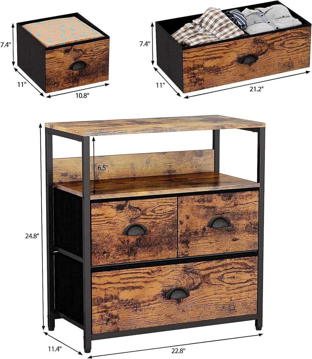 Furologee Drawer Dresser Kitchen Bedroom Side Table Lounge Living Room Utensils Storage Rack | Furniture | Waseeh Pakistan