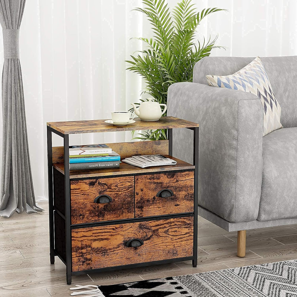 Furologee Drawer Dresser Kitchen Bedroom Side Table Lounge Living Room Utensils Storage Rack | Furniture | Waseeh Pakistan