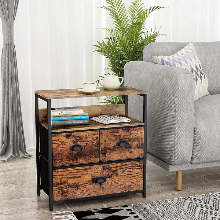 Furologee Drawer Dresser Kitchen Bedroom Side Table Lounge Living Room Utensils Storage Rack | Furniture | Waseeh Pakistan