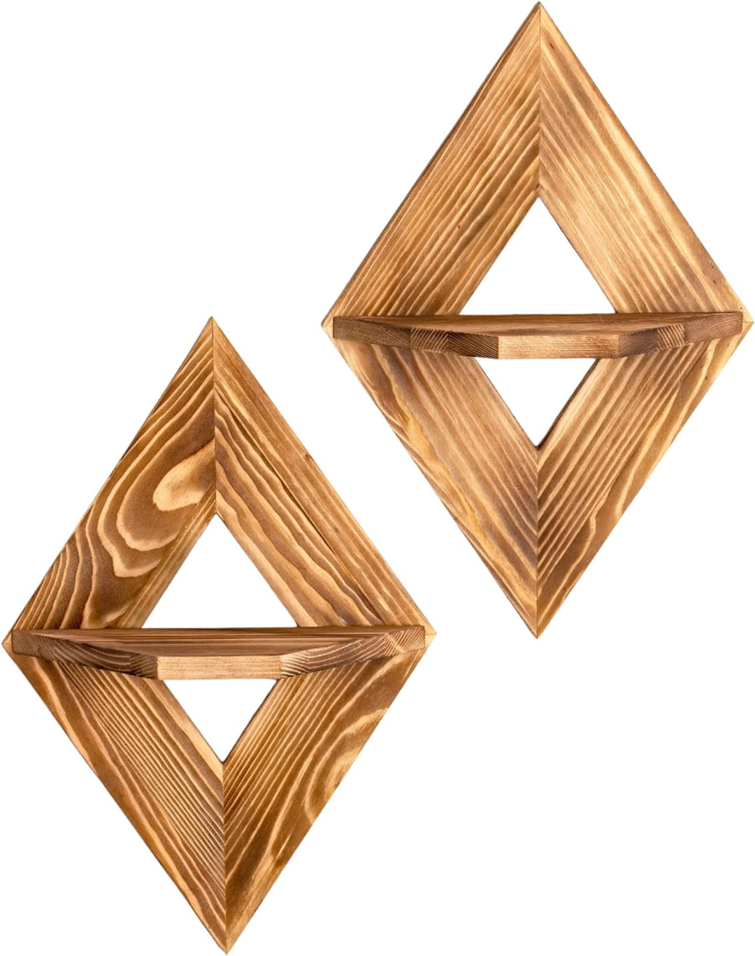 Geometric Wall Wooden Shelf (Set of 2) | Furniture | Waseeh Pakistan