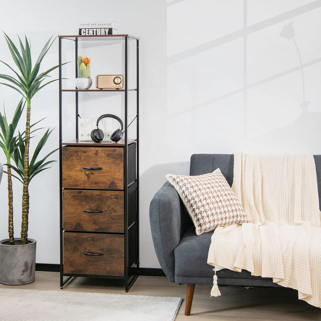 Giantex Living Drawing Bedroom Office Drawer Storage Bookcase Shelve Rack | Furniture | Waseeh Pakistan