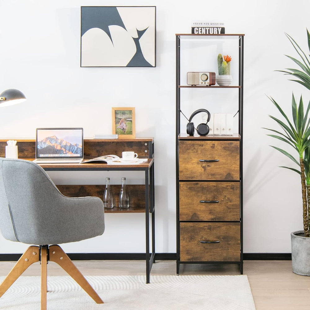Giantex Living Drawing Bedroom Office Drawer Storage Bookcase Shelve Rack | Furniture | Waseeh Pakistan