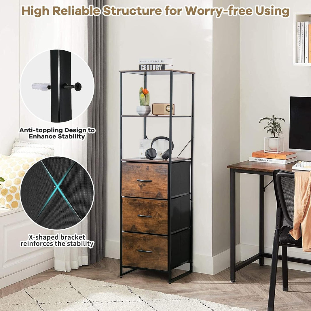 Giantex Living Drawing Bedroom Office Drawer Storage Bookcase Shelve Rack | Furniture | Waseeh Pakistan