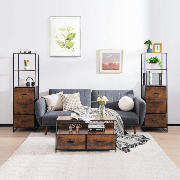Giantex Living Drawing Bedroom Office Drawer Storage Bookcase Shelve Rack | Furniture | Waseeh Pakistan