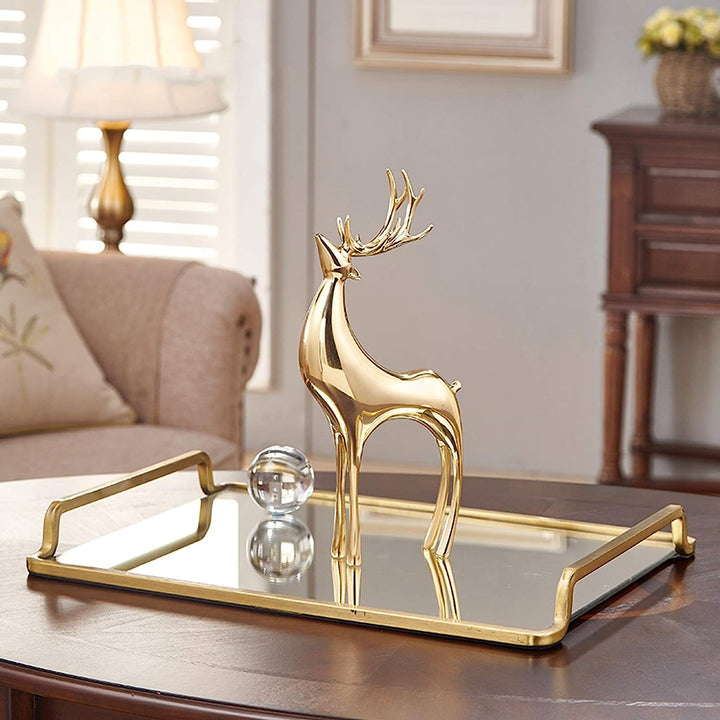 Golden Statue Deer Pearl Sculpture Decor (3pcs) | Home Décor | Waseeh Pakistan