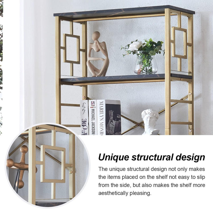 Golden Storage Modern Bookshelf for Home Office Living Room and Bedroom-Special | Furniture | Waseeh Pakistan
