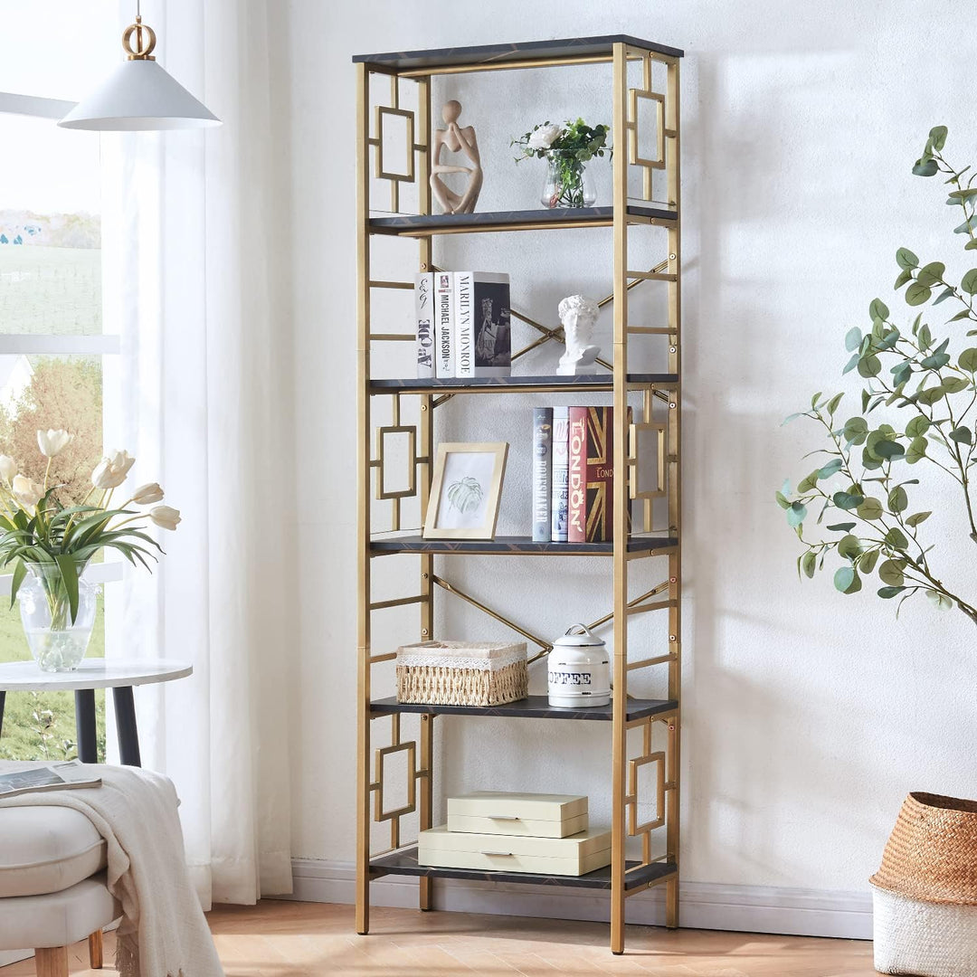 Golden Storage Modern Bookshelf for Home Office Living Room and Bedroom-Special | Furniture | Waseeh Pakistan