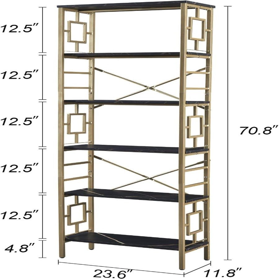 Golden Storage Modern Bookshelf for Home Office Living Room and Bedroom-Special | Furniture | Waseeh Pakistan