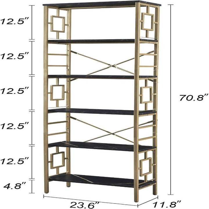 Golden Storage Modern Bookshelf for Home Office Living Room and Bedroom-Special | Furniture | Waseeh Pakistan