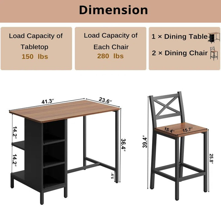 Grovey Counter Height Dining Room Open Kitchen Chair Table Set | Furniture | Waseeh Pakistan