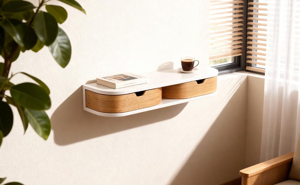 Gujike Drawer Living Lounge Bedroom Bathroom Floating Shelve | Furniture | Waseeh Pakistan
