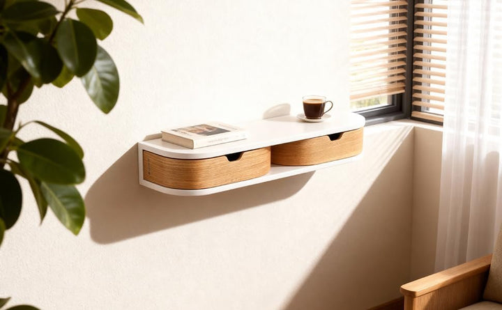 Gujike Drawer Living Lounge Bedroom Bathroom Floating Shelve | Furniture | Waseeh Pakistan