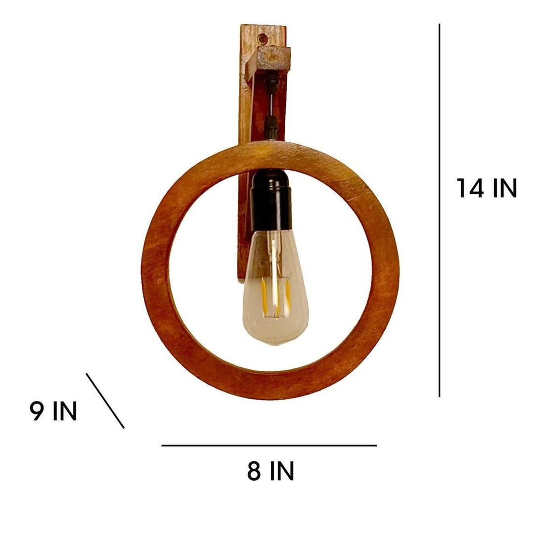 Halo Circle Wooden Wall Light Wall Hanging Lamp | Not Sale FB | Waseeh Pakistan