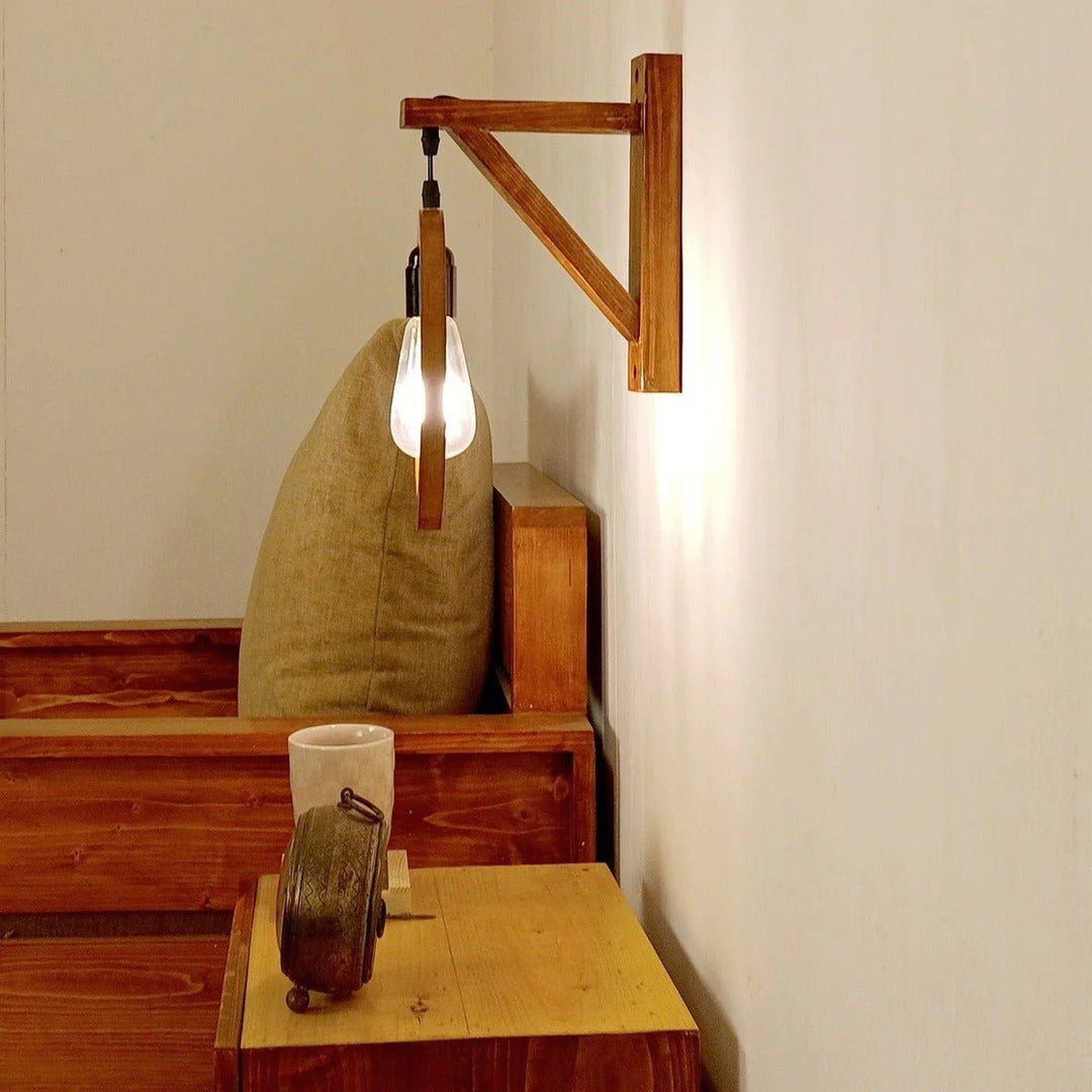 Halo Circle Wooden Wall Light Wall Hanging Lamp | Not Sale FB | Waseeh Pakistan