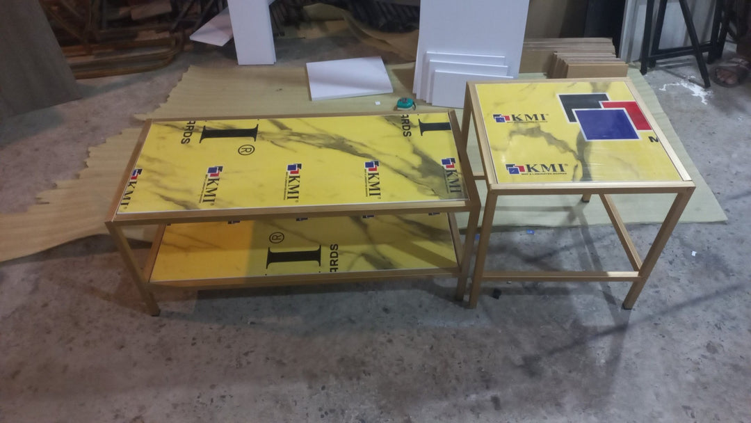 Heaten Gold Living Lounge Drawing Room Nesting Tables (Set of 2) | Furniture | Waseeh Pakistan