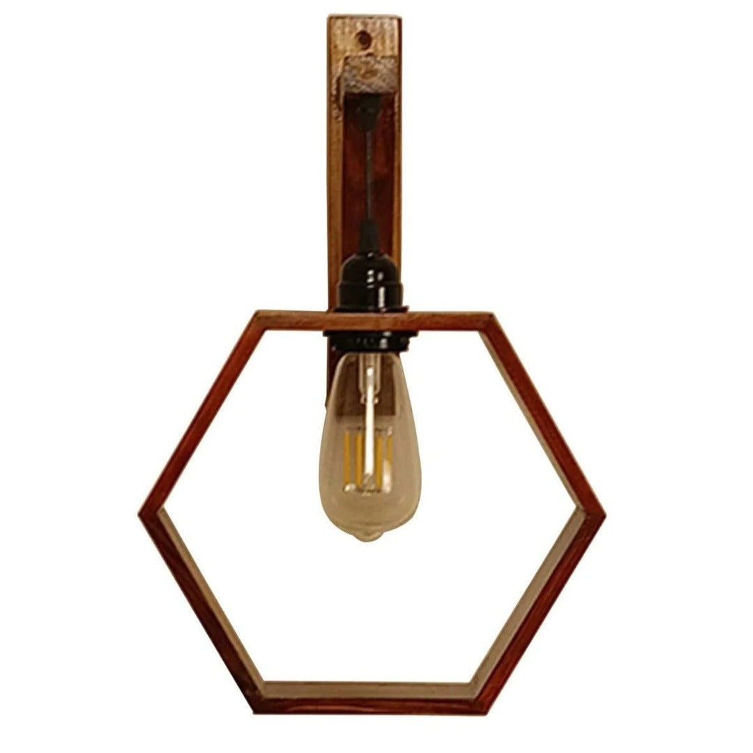 Hexoz Wooden Wall Light Wall Hanging Lamp | Home Décor | Waseeh Pakistan