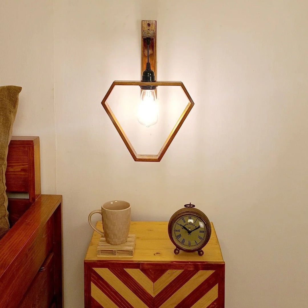 Hextrian Wooden Wall Light Wall Hanging Lamp | Home Décor | Waseeh Pakistan