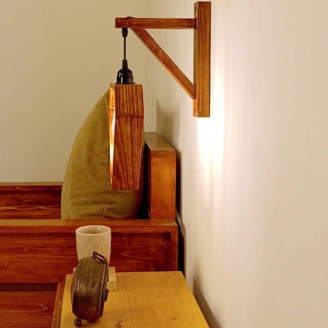 Hextrian Wooden Wall Light Wall Hanging Lamp | Home Décor | Waseeh Pakistan
