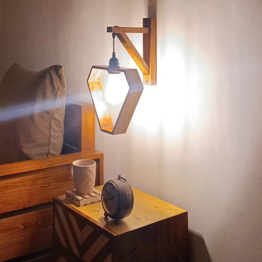Hextrian Wooden Wall Light Wall Hanging Lamp | Home Décor | Waseeh Pakistan
