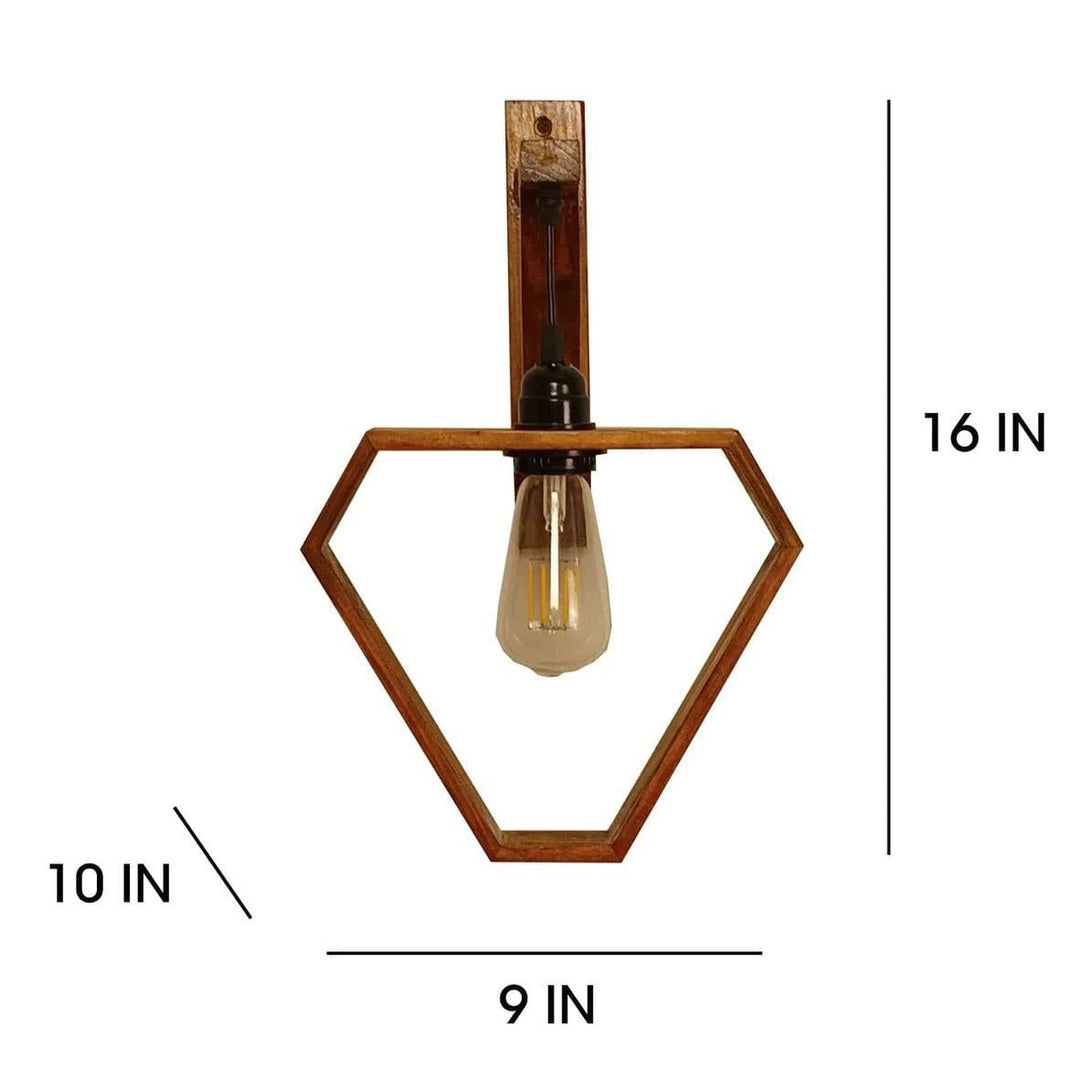 Hextrian Wooden Wall Light Wall Hanging Lamp | Home Décor | Waseeh Pakistan