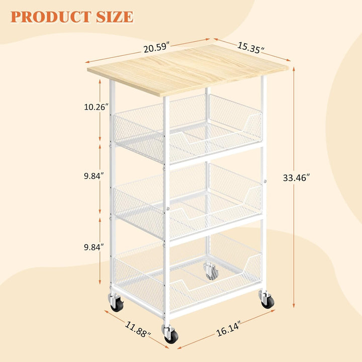 Hioree Kitchen Microwave Cart Organizer Rack Trolley | Not Sale FB | Waseeh Pakistan