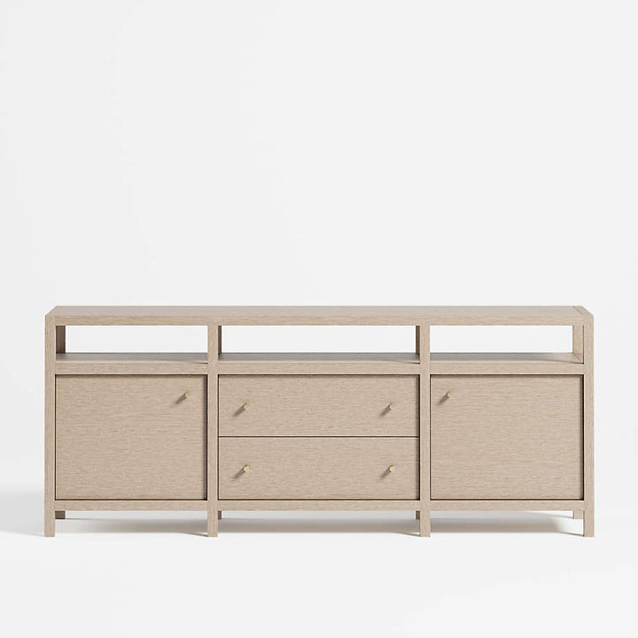 Hoard Living Lounge LED Storage Media Console (Solid Wood) | Furniture | Waseeh Pakistan