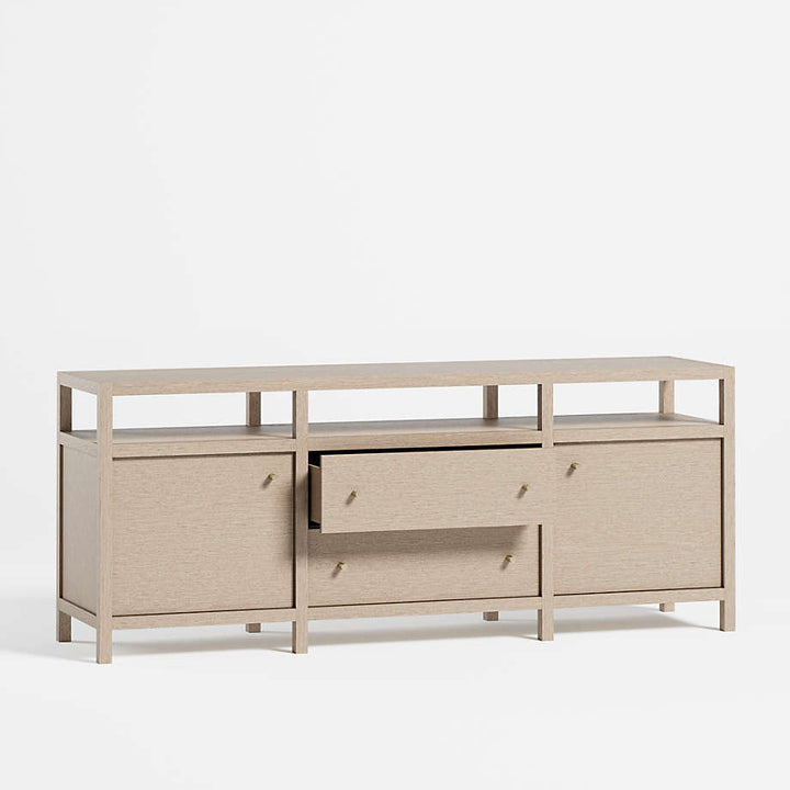 Hoard Living Lounge LED Storage Media Console (Solid Wood) | Furniture | Waseeh Pakistan