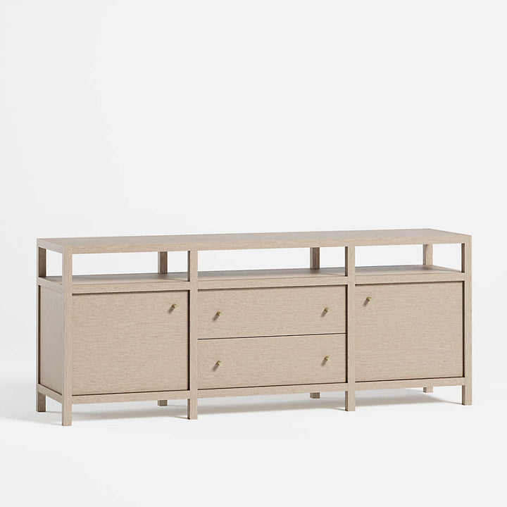 Hoard Living Lounge LED Storage Media Console (Solid Wood) | Furniture | Waseeh Pakistan