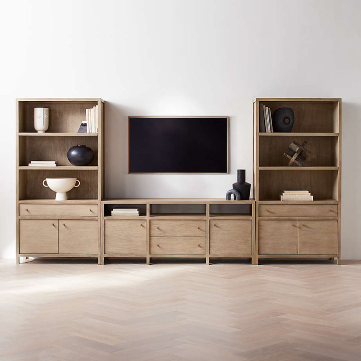 Hoard Living Lounge LED Storage Media Console (Solid Wood) | Furniture | Waseeh Pakistan