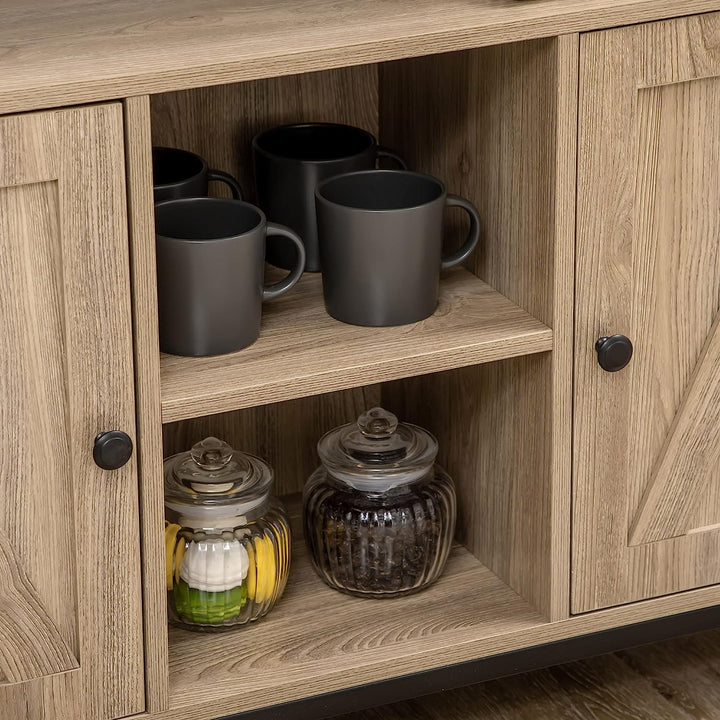 HOMCOM Industrial Style Buffet Cabinet, Kitchen Sideboard, Coffee Bar Table - | Furniture | Waseeh Pakistan