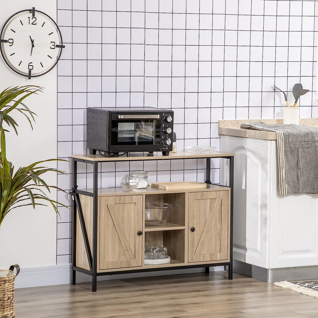 HOMCOM Industrial Style Buffet Cabinet, Kitchen Sideboard, Coffee Bar Table - | Furniture | Waseeh Pakistan