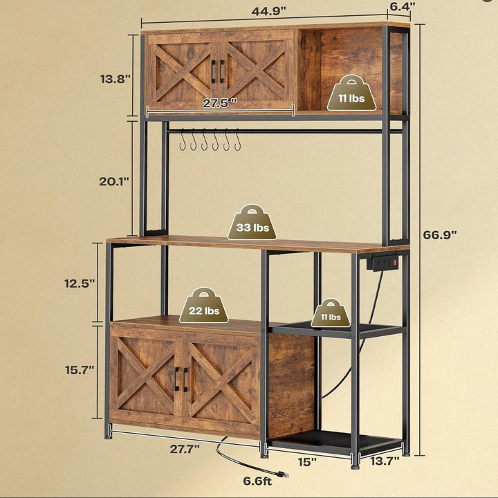 Huggera Kitchen Microwave Organizer Bakers Rack | Furniture | Waseeh Pakistan