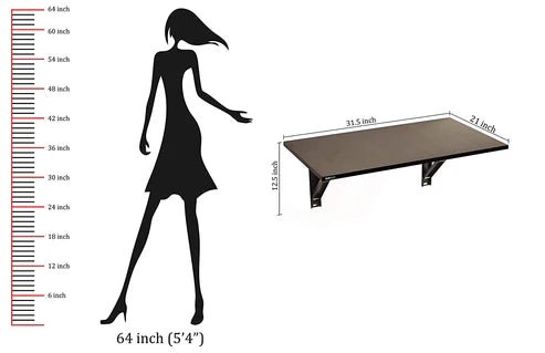 Humming Folding Wall Mounted Study Writing Work Floating Table | Furniture | Waseeh Pakistan