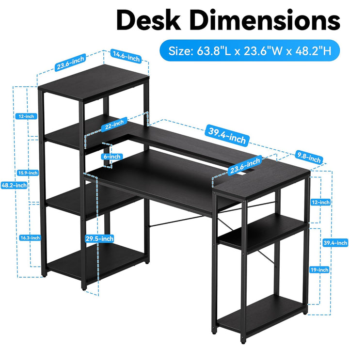 Hypigo Office Desk Storage Shelves Writing Working Station Desk Table | Furniture | Waseeh Pakistan