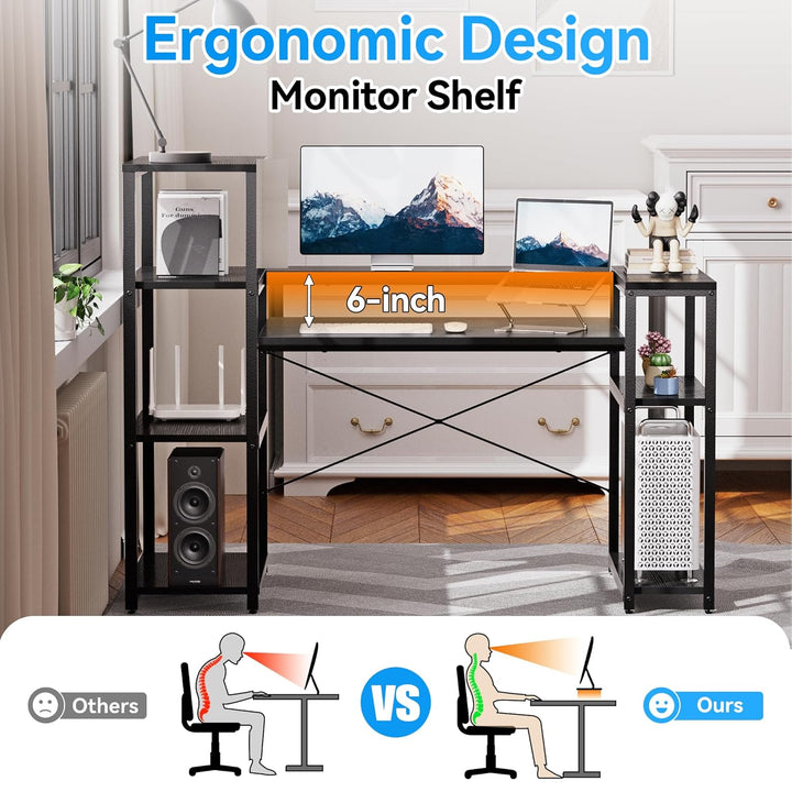 Hypigo Office Desk Storage Shelves Writing Working Station Desk Table | Furniture | Waseeh Pakistan