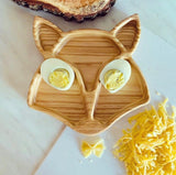 Fox Shape Kids Wooden Platter Tray - waseeh.com